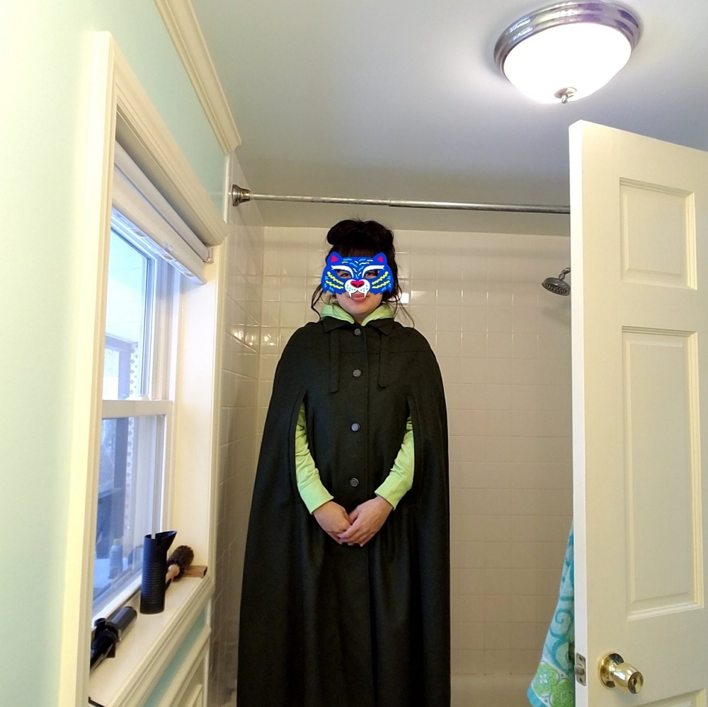 1980s 100% Australian Wool Floor Length Cape